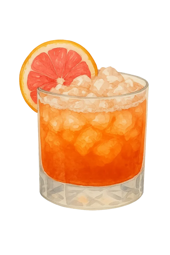 Ein Tumble mit dem orangenen Cocktail Auranja Grapefruit